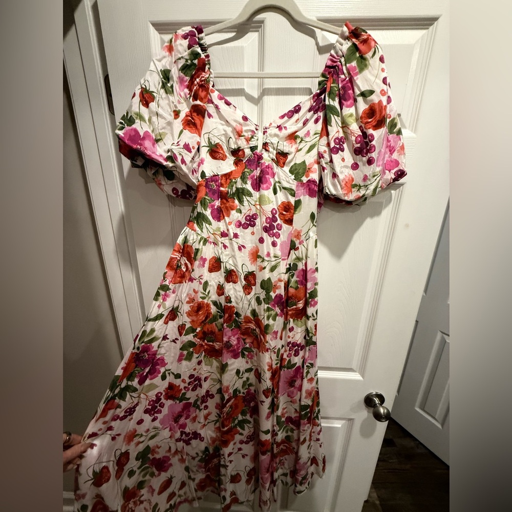 Abercrombie & Fitch Floral Puff Sleeve Maxi Dress - Picture 4 of 6